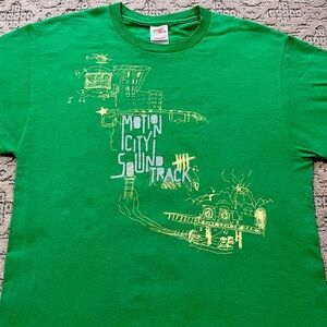 🎸 '03 Motion City Soundtrack Band I Am The Movie Debut Album Vintage Green Tee